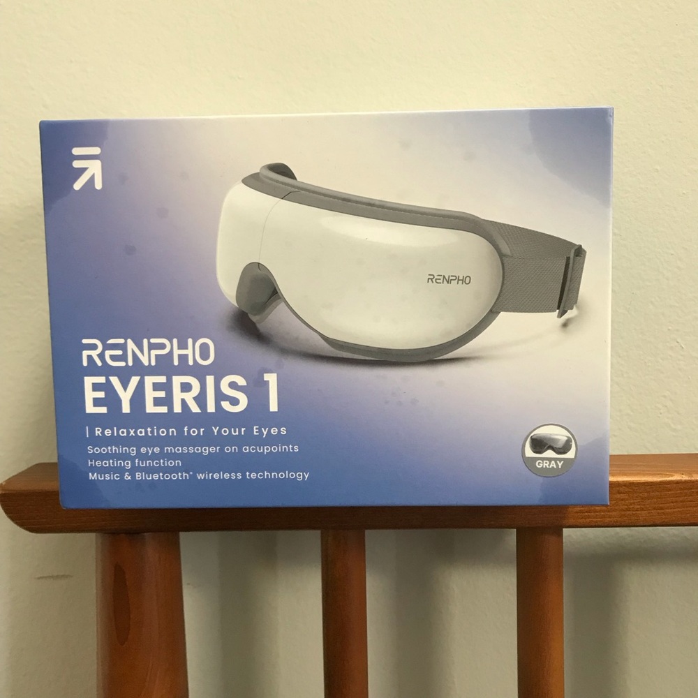 Renpho Eyeris 1 Gray Eye Massager Bluetooth Wireless Device Heated Wearable